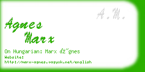 agnes marx business card